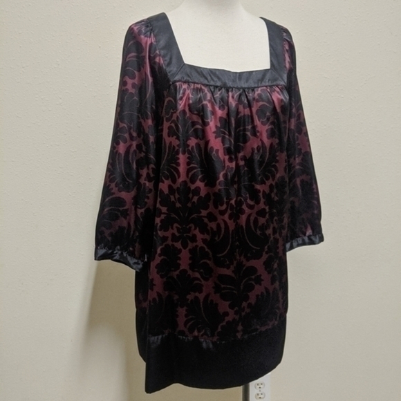 3/$35 Apt9 red & black long blouse size xl - Picture 7 of 7